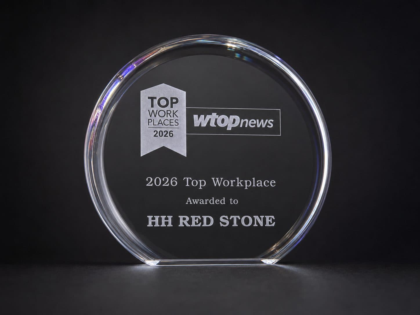 HH Red Stone basierend auf Mitarbeiterfeedback als einer der besten Arbeitgeber 2026 von WTOP News ausgezeichnet