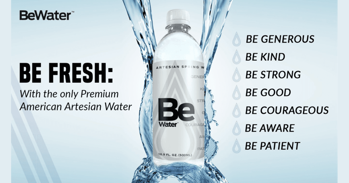 Be Water Artesian Spring Water erweitert nationale Verfügbarkeit über Walmart.com