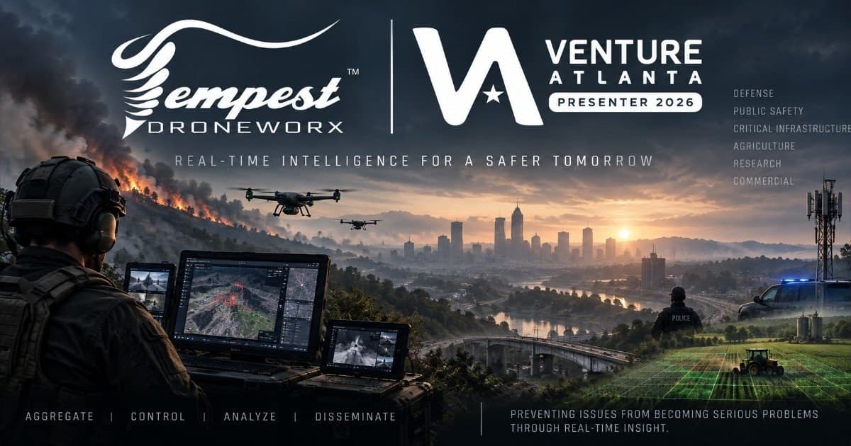 Tempest Droneworx ausgewählt für Präsentation bei Venture Atlanta 2026