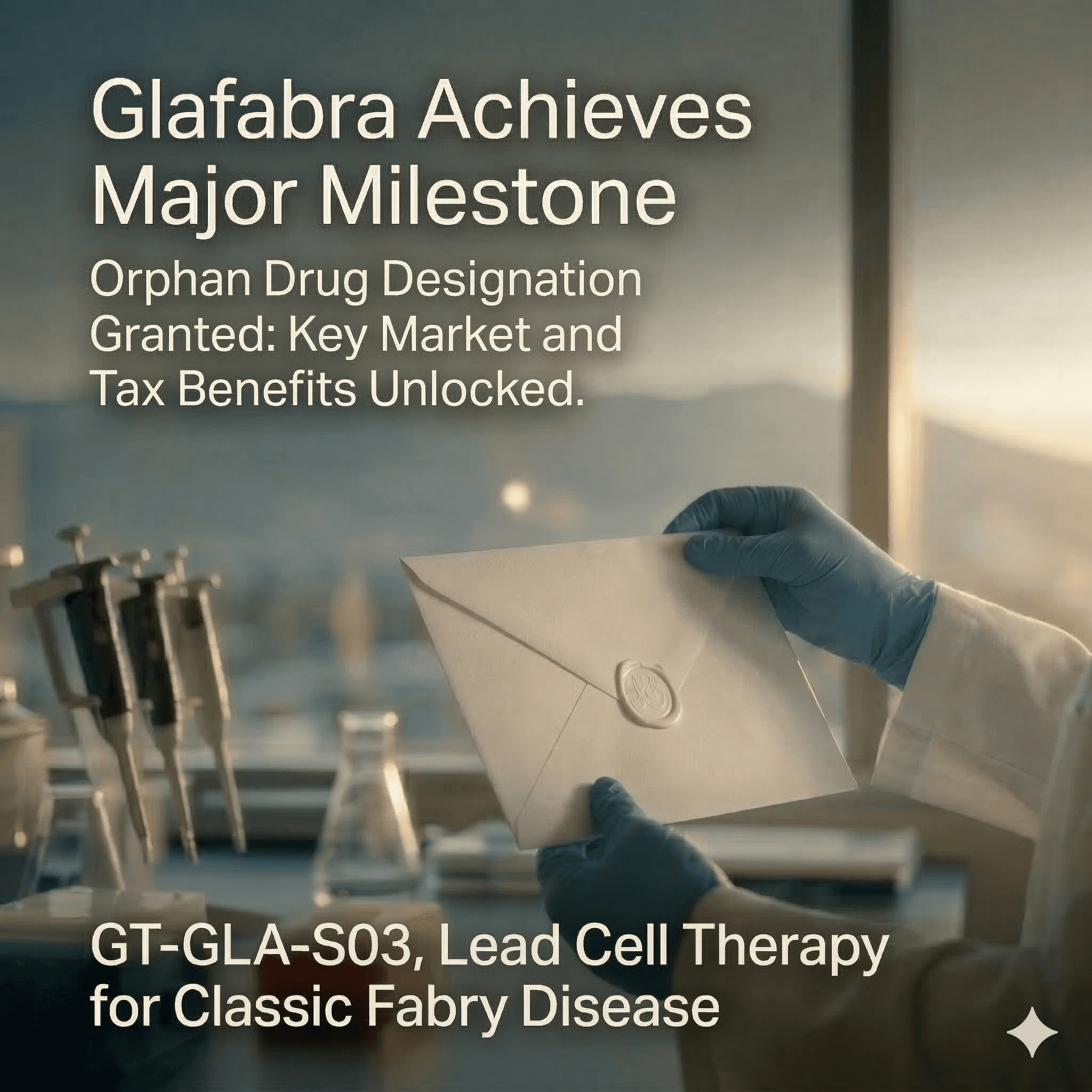 Glafabra Therapeutics erhält FDA-Orphan-Drug-Designation für GT-GLA-S03 und treibt damit eine wiederholbare Zelltherapie für Morbus Fabry voran
