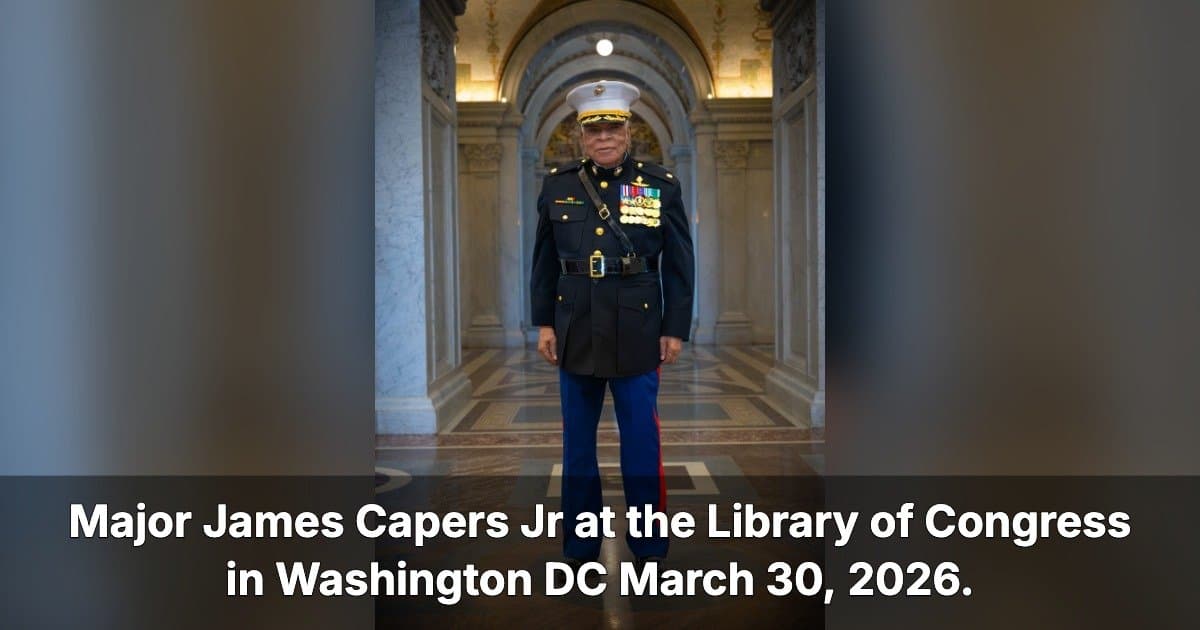 Medal-of-Honor-Designierter Major James Capers Jr. übergibt mündliche Geschichte an das Veterans History Project der Library of Congress