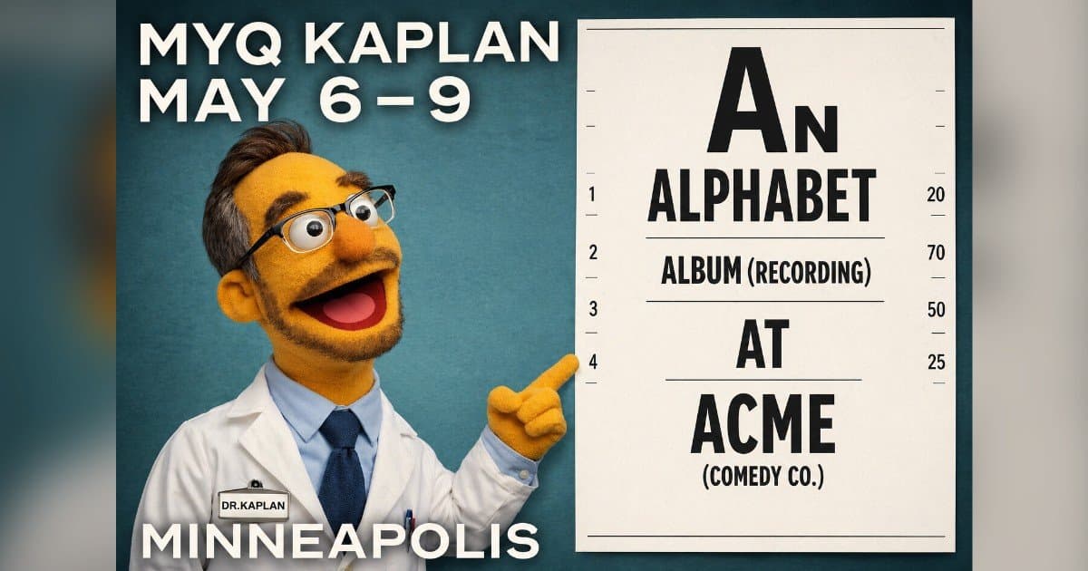 Myq Kaplan nimmt strukturiertes Comedy-Album live im Acme Comedy in Minneapolis auf