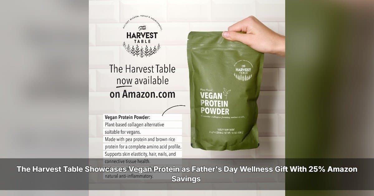 The Harvest Table bietet 25% Rabatt auf veganes Protein bei Amazon zum Vatertag – für gesundheitsbewusstes Schenken