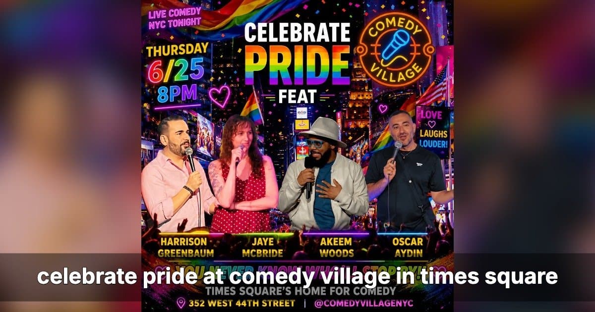 Comedy Village NYC kündigt Pride-Monat-Comedy-Shows am Times Square an