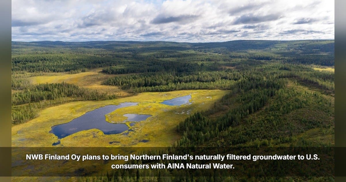NWB Finland Oy bringt AINA Natural Water mit nachhaltiger Verpackung auf den US-Markt