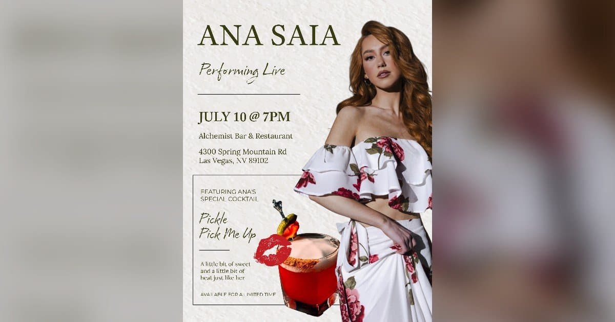 Ana Saia stellt am 10. Juli bei Live-Auftritt in der Las Vegas Chinatown Signature-Cocktail vor
