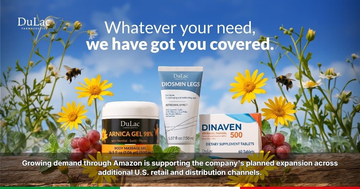 DuLac Farmaceutici erweitert US-Präsenz nach Amazon-Erfolg: Italienische Apothekeninnovation für mehr Verbraucher
