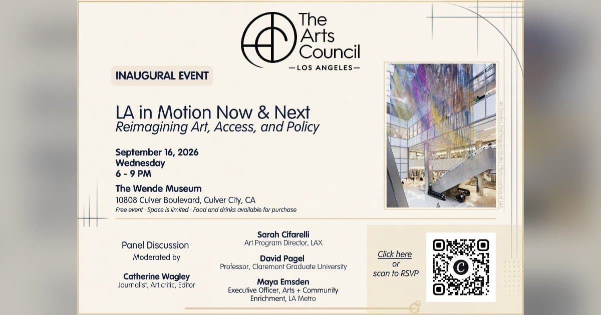 Der Arts Council of Greater Los Angeles startet als unabhängige Nonprofit-Organisation mit Auftaktveranstaltung im Wende Museum neu durch