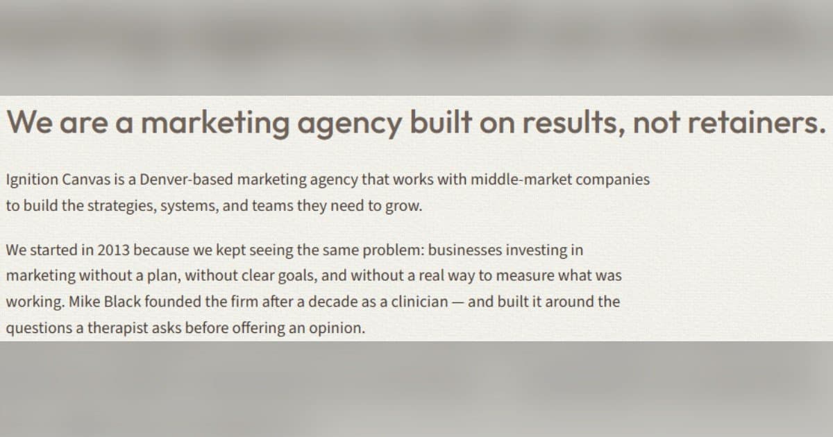 Denver Marketingfirma Paige Black wird zu Ignition Canvas, um unvoreingenommenen analytischen Ansatz zu betonen