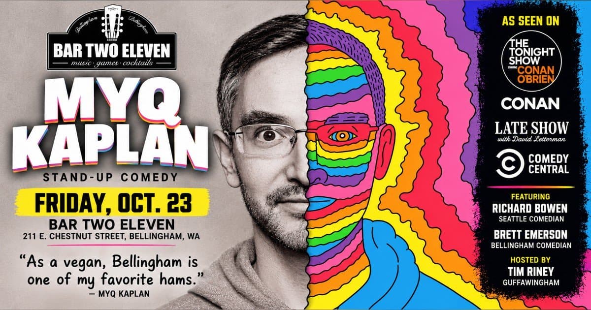 Myq Kaplan headlined eine einmalige Comedy-Show in Bellingham