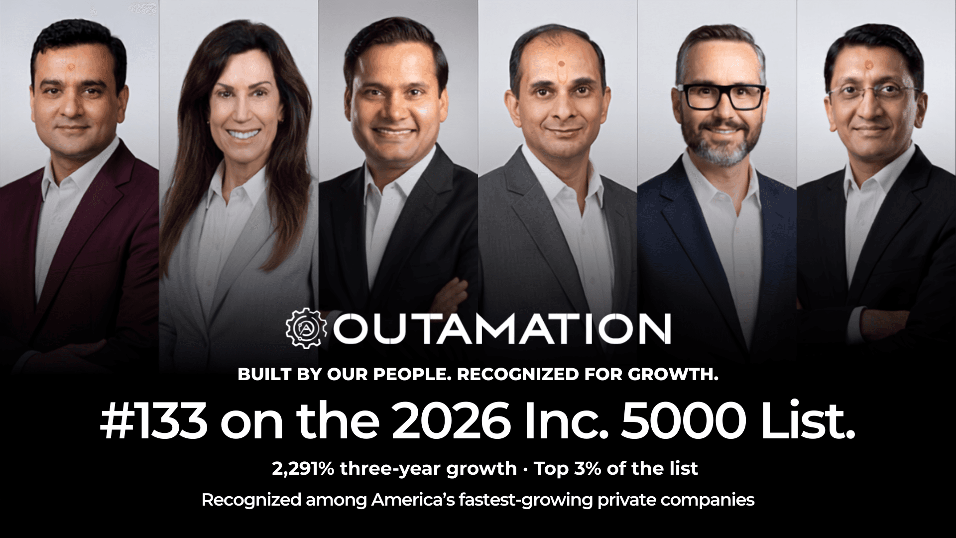 Outamation debütiert auf der Inc. 5000-Liste 2026 auf Platz 133 und zählt zu den am schnellsten wachsenden privaten Unternehmen Amerikas