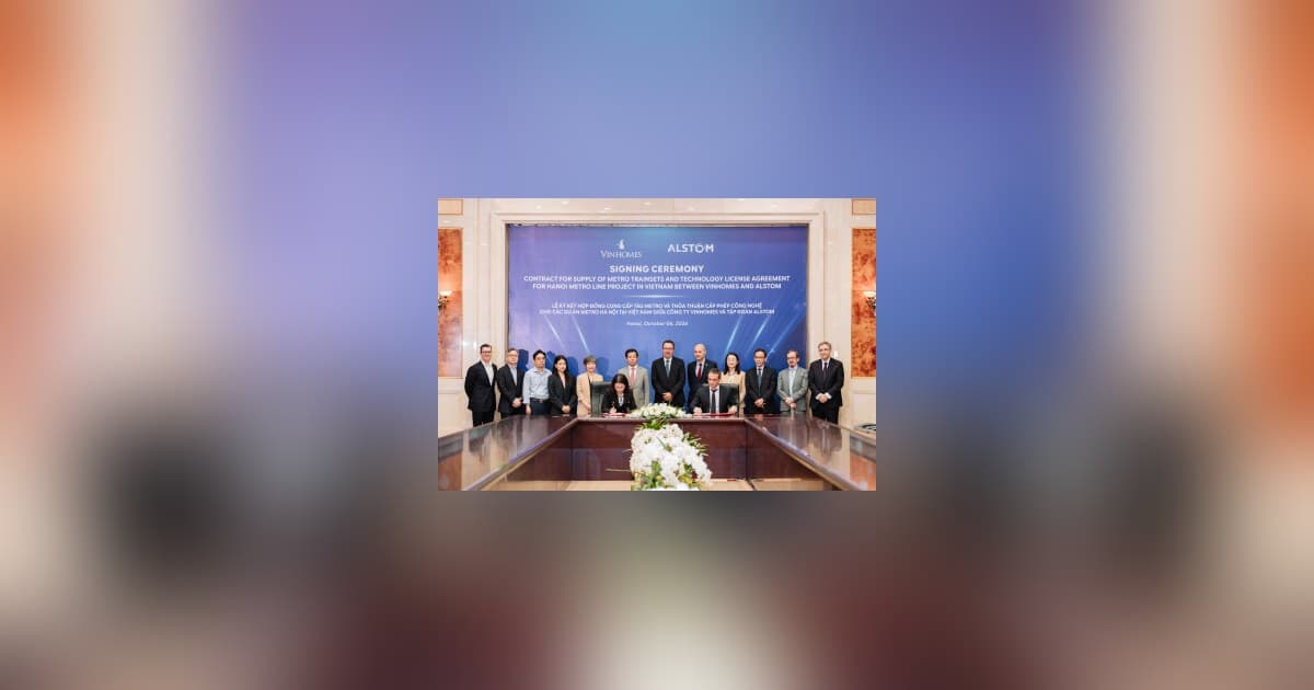 Vingroup und Alstom unterzeichnen Technologielizenzvereinbarung zur Entwicklung des nächsten Generation des Stadtbahnsystems von Hanoi