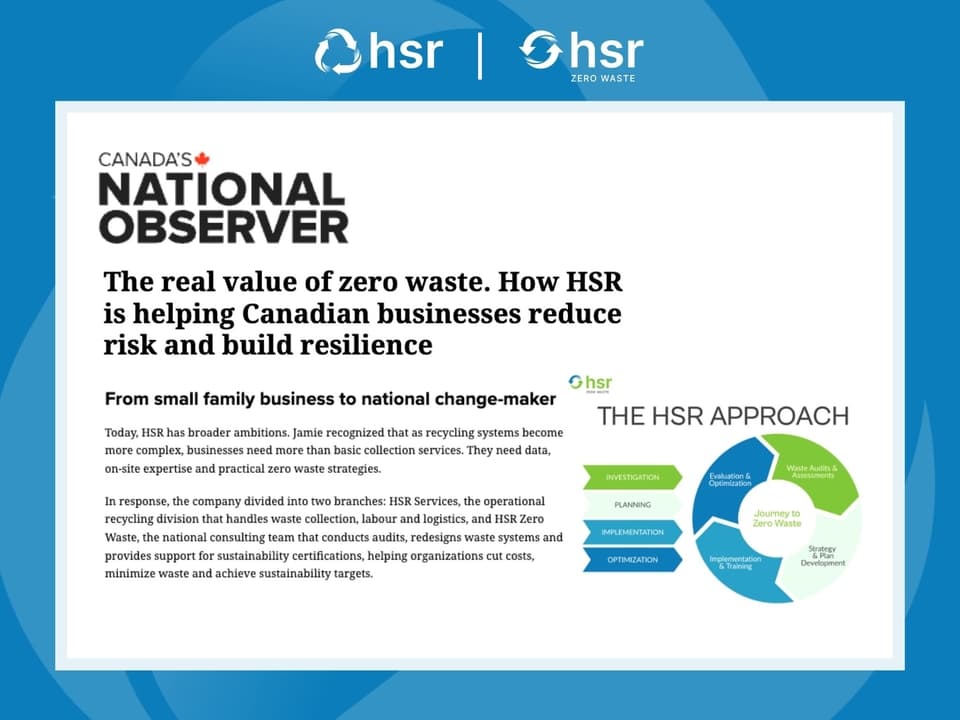 HSR Zero Waste erhält nationale Anerkennung für die Transformation von Abfallmanagementstrategien