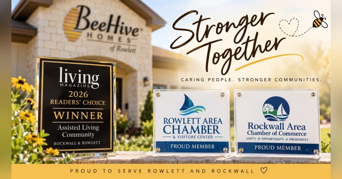BeeHive Homes of Rowlett gewinnt den Living Magazine Readers' Choice Award als beste betreute Wohnanlage