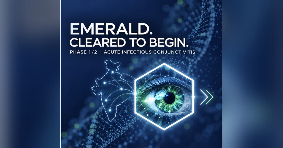 Okogen erhält CDSCO-Genehmigung für den Start der EMERALD-Phase-1/2-Studie von Treyegen bei akuter infektiöser Bindehautentzündung