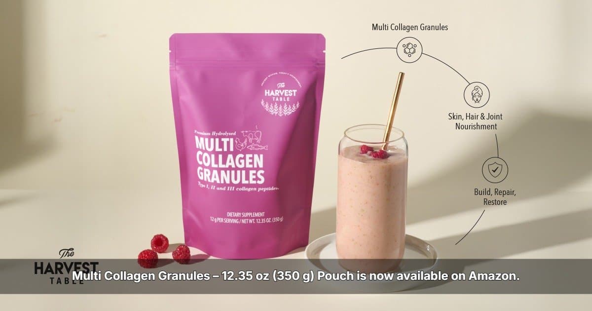 The Harvest Table bringt Multi Collagen Granulat auf Amazon auf den Markt und erweitert den Zugang zu Clean-Label-Ernährung in den USA