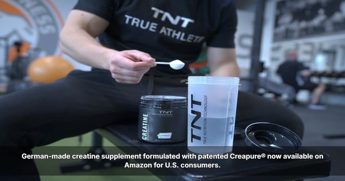 TNT bringt Creapure Kreatin auf Amazon – mit deutschem Qualitätsversprechen