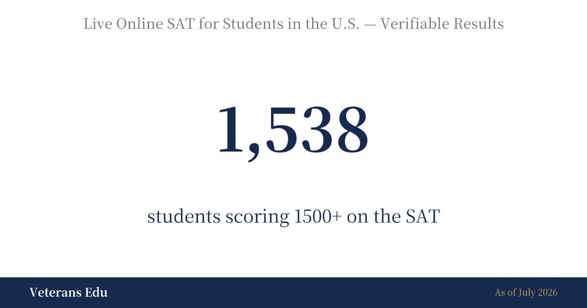 Veterans Edu erweitert Live-Online-SAT-Kurse für koreanische Schüler in US-Zeitzonen