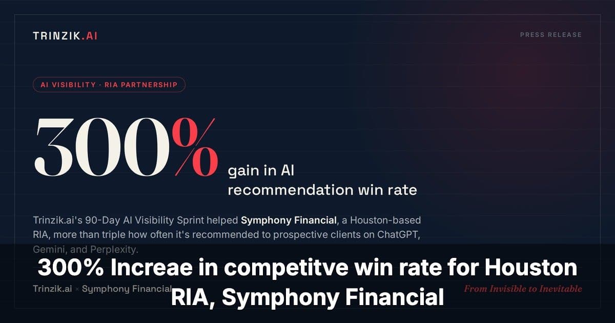 Trinzik.ai und Symphony Financial: Partnerschaft führt zu 300% Steigerung bei KI-Empfehlungen
