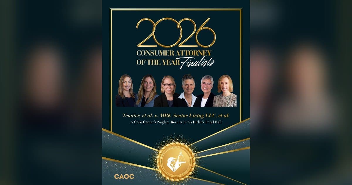 Sechs Anwälte von Stebner Gertler & Guadagni als Finalisten für den prestigeträchtigen CAOC Consumer Attorney of the Year Award nominiert